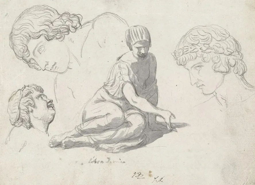 Dice - Thrower and Other Studies After Ancient Sculptures