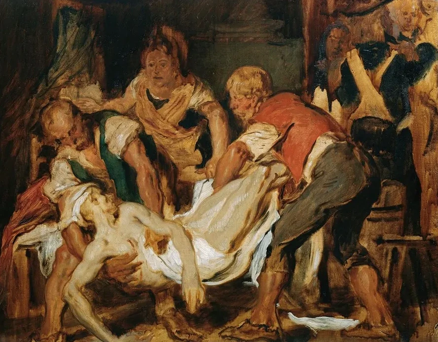 Die Bergung der Leiche Jean - Paul Marats