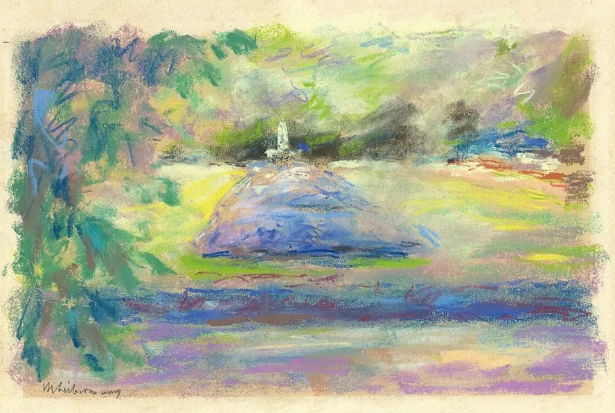 Die Blumenterrasse in Wannsee Mit Blick Auf Den Fischotterbrunnen
