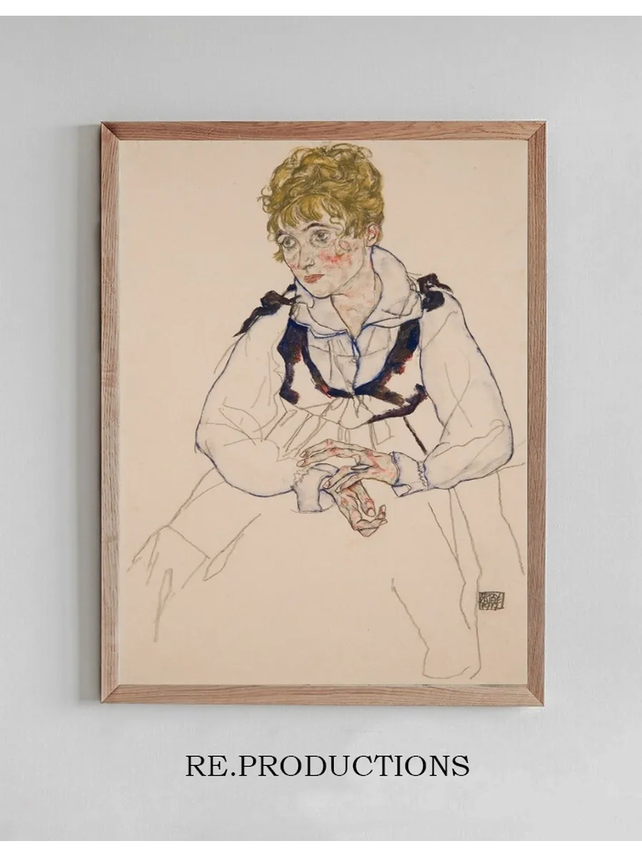 Die Frau des K nstlers, sitzend Edith Schiele