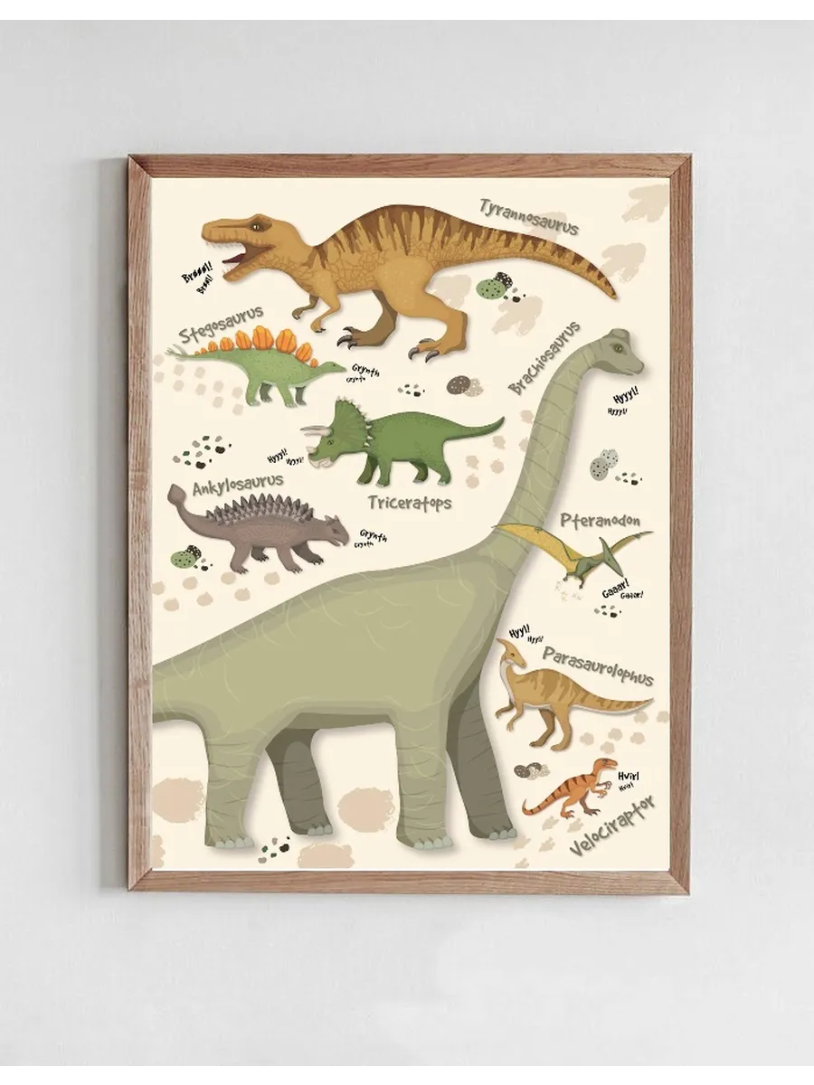 Dinosaurus Plakat Borneplakat