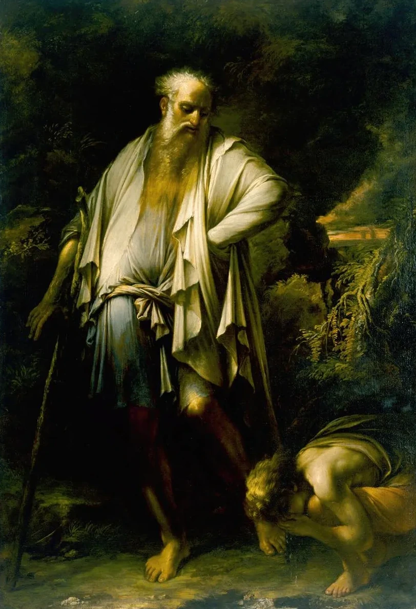 Diogenes Casting Away His Cup