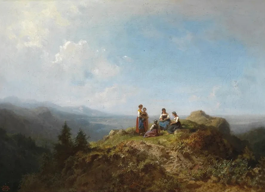 Dirndln Auf Der Alm