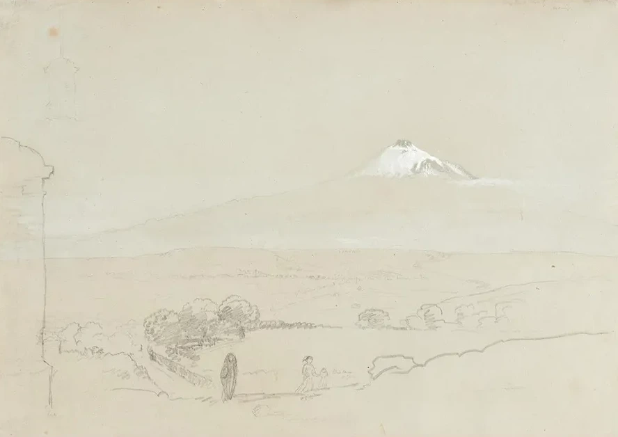 Distant View of Mount Etna