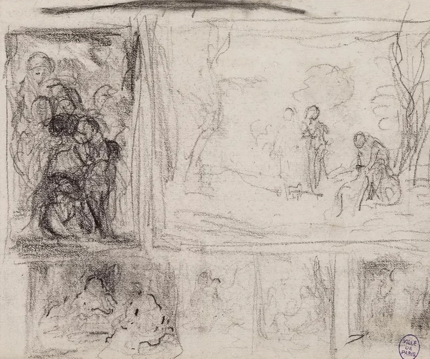 Diverses Petites Esquisses Pour Des Compositions Personnages