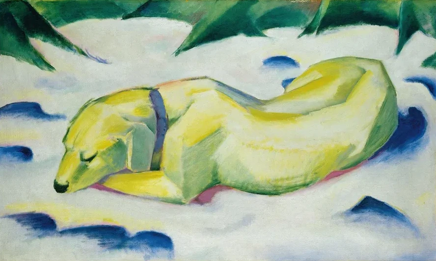 Dog Lying in the Snow