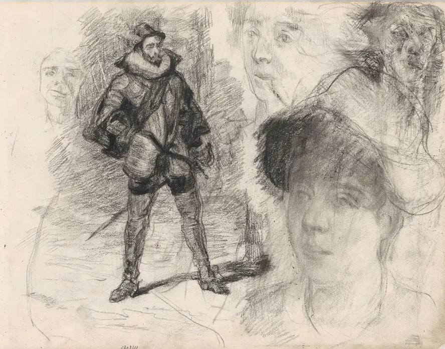 Don Quixote and Four Faces