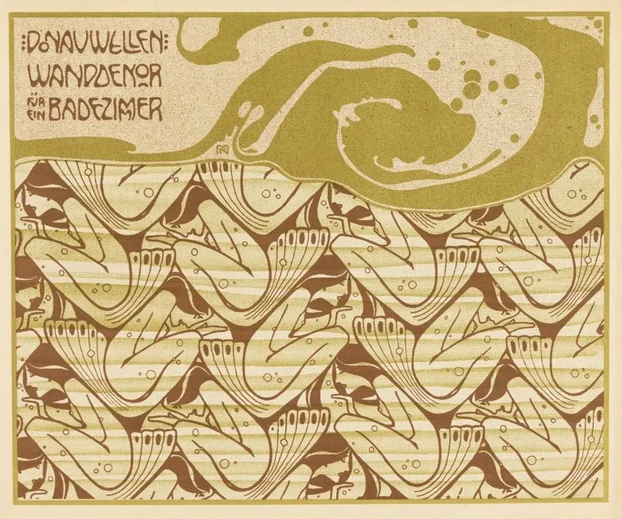 Donauwellen Wanddekor Fur Ein Badezimmer (danube Wave Wall Decoration for a Bathroom)