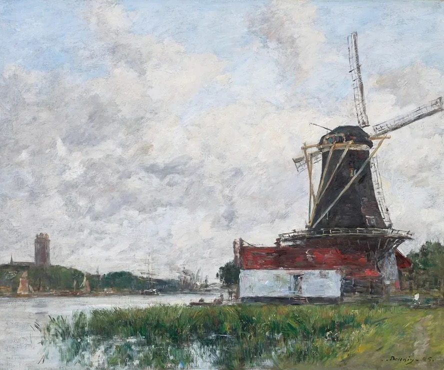 Dordrecht, Moulin Sur les Bords de la Meuse