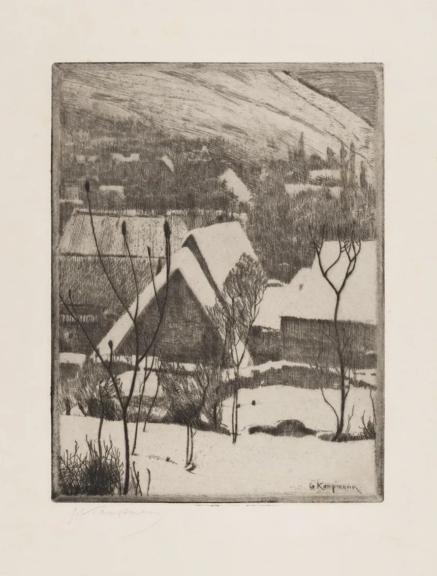 Dorf im Schnee