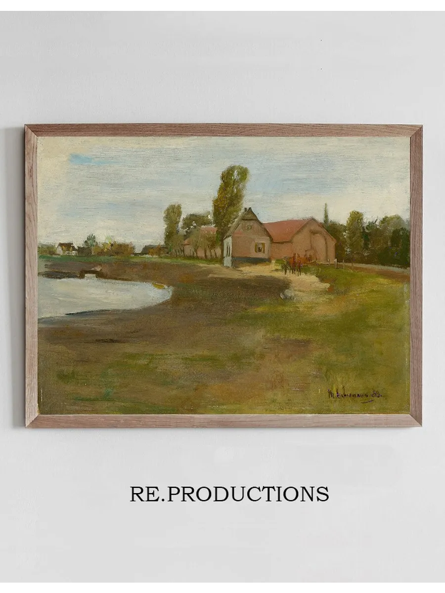 Dorfstra E in Militsch Landschaft Mit Teich