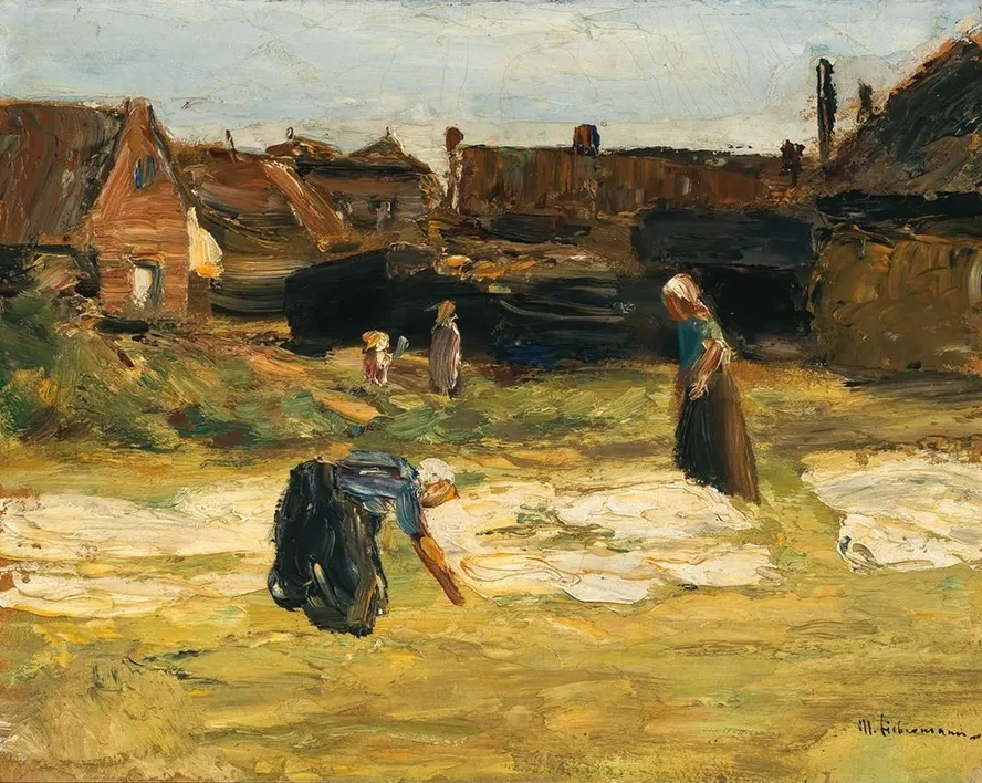 Dorfwinkel Mit Bleiche (village Corner with Bleach)