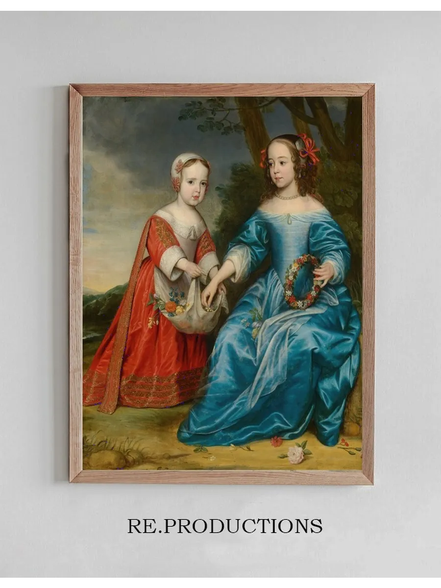 Double Portrait of Prince Willem III (1650 - 1702) and his Aunt Maria,Princess of Orange (1642 - 1688) as Childre