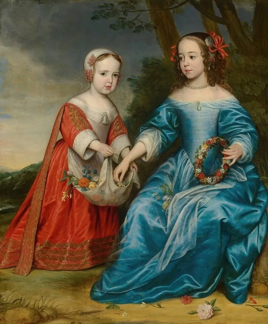 Double Portrait of Prince Willem III (1650 - 1702) and his Aunt Maria,Princess of Orange (1642 - 1688) as Childre