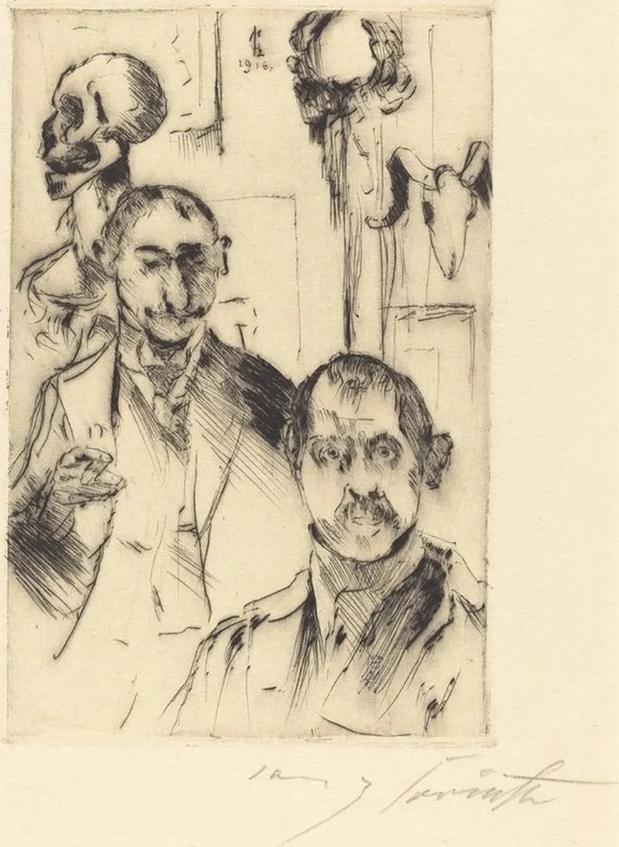 Double Portrait with Skeleton (doppelbildnis Mit Skelett)