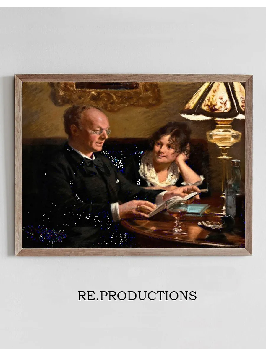 Double Portrait of Royal Actor Emil Poulsen (1842 - 1911) and His Wife Anna, Born N Ser (1849 - 1934)