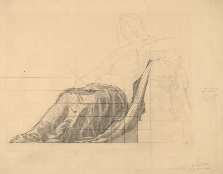 Drapery Study for Reclining Female Study for Painting