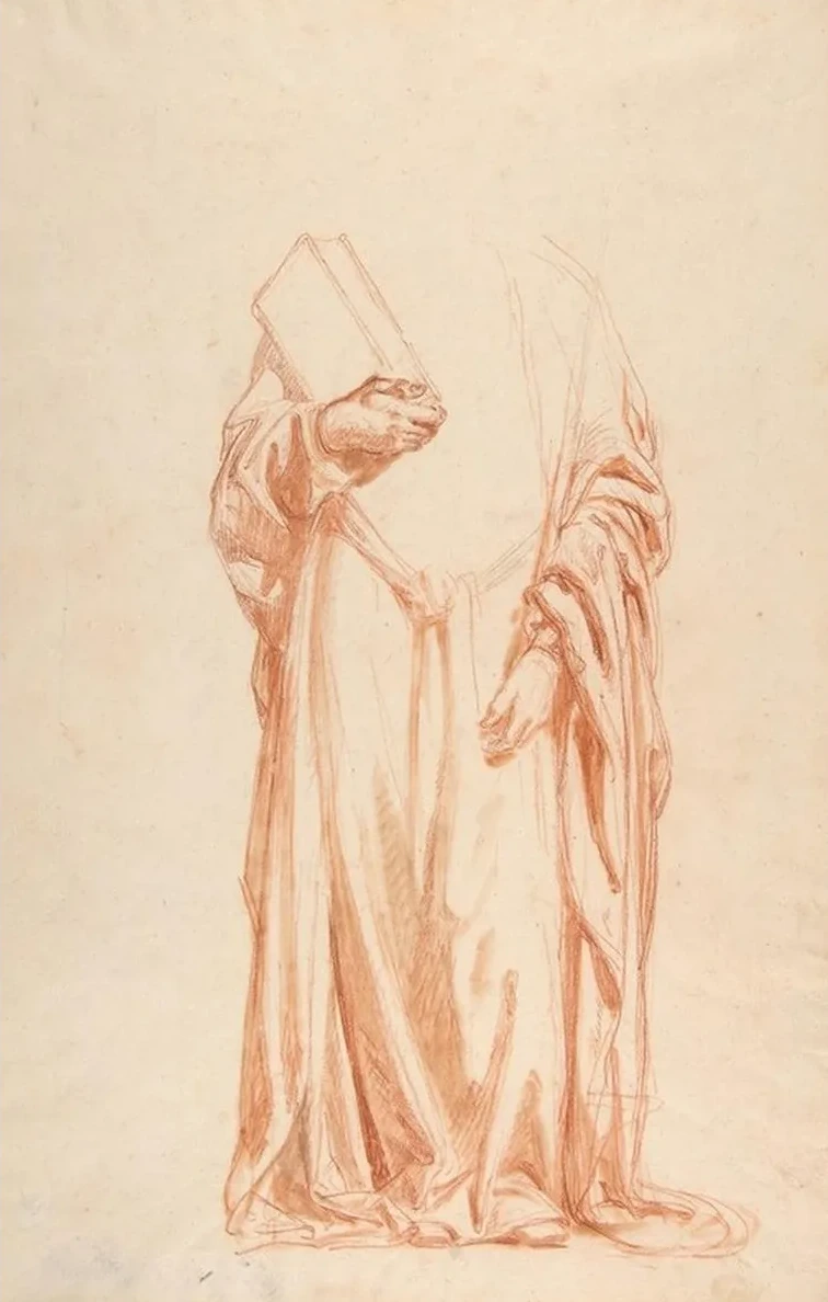 Drapery Study for Sainte - Clotilde