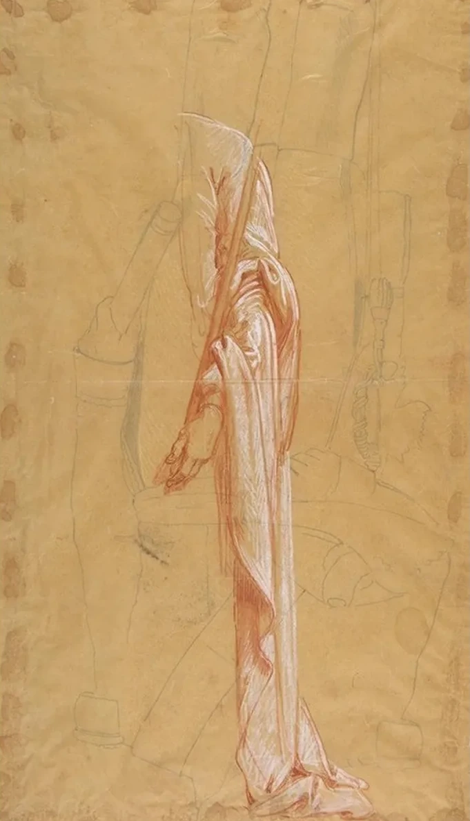 Drapery Study for Sainte - Clotilde