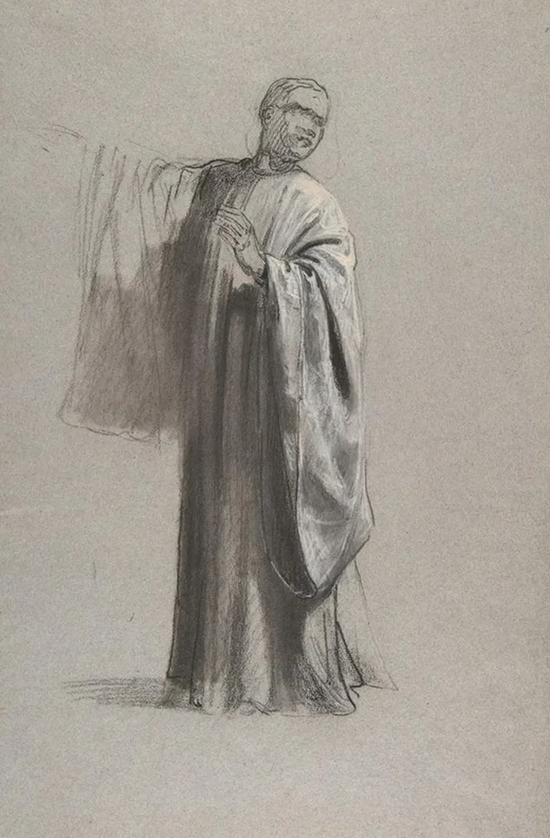 Drapery Study for a Cleric (lower Register)