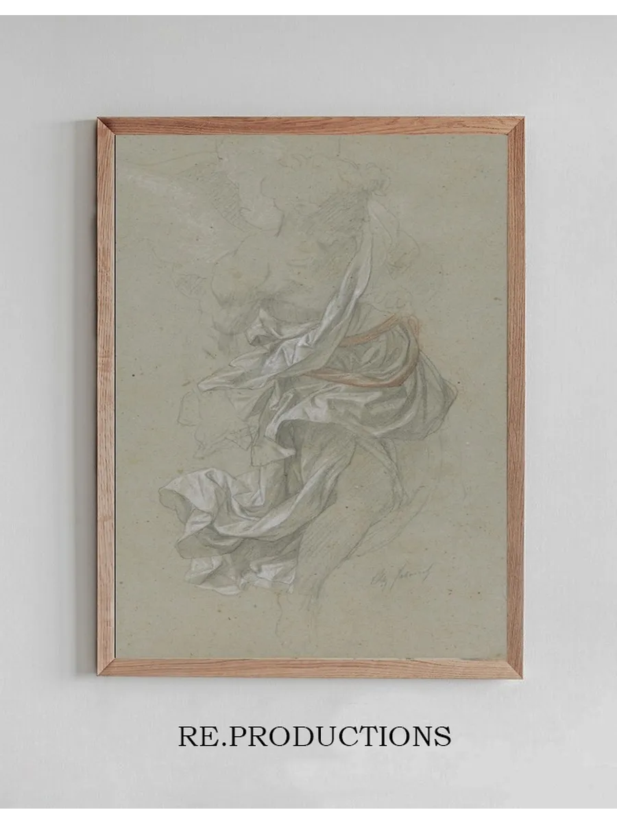 Drapery study for An Angel Attending God the Father, in Le Paradis Perdu (ParadiseLost)