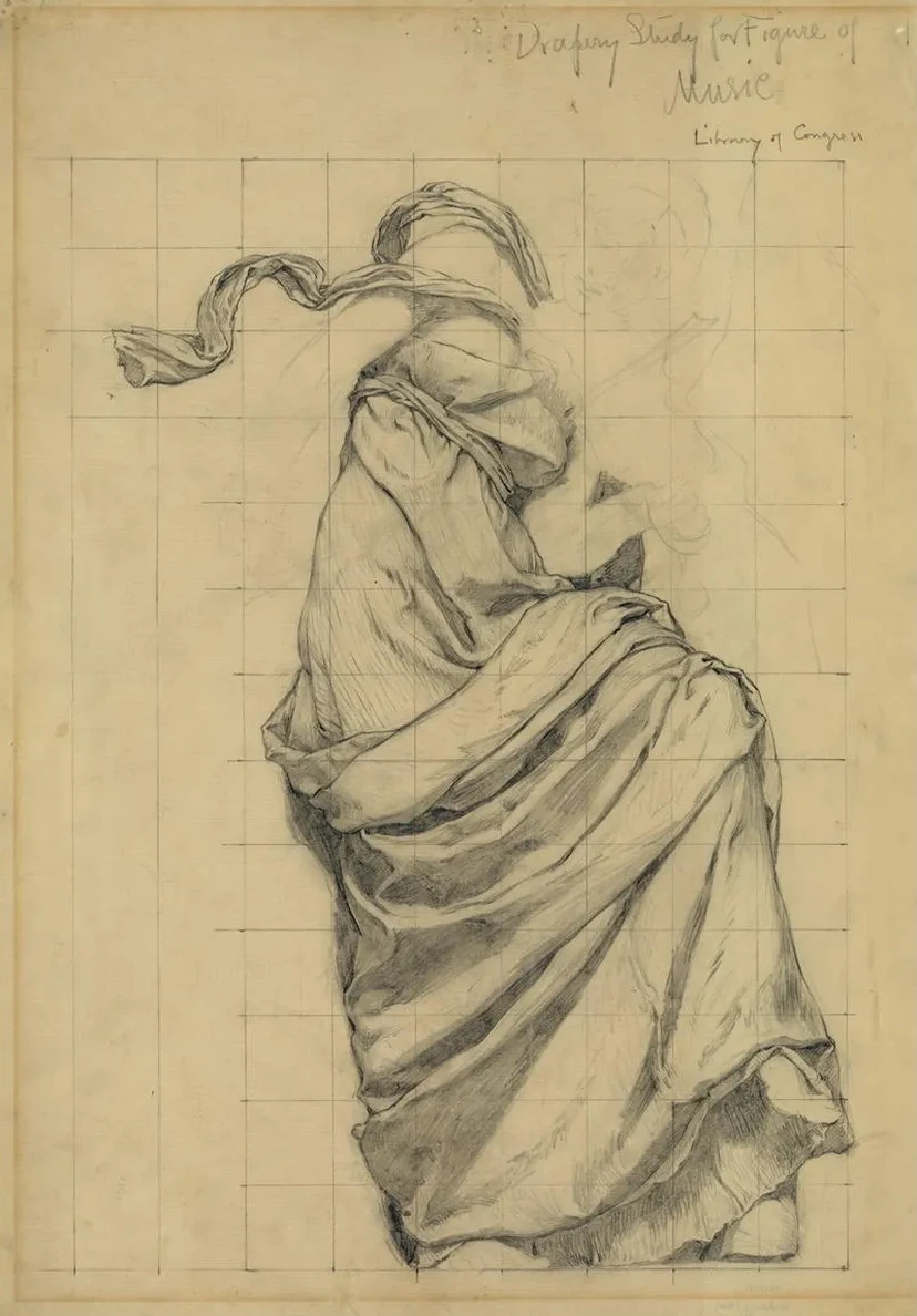 Drapery Study for Figure of Music