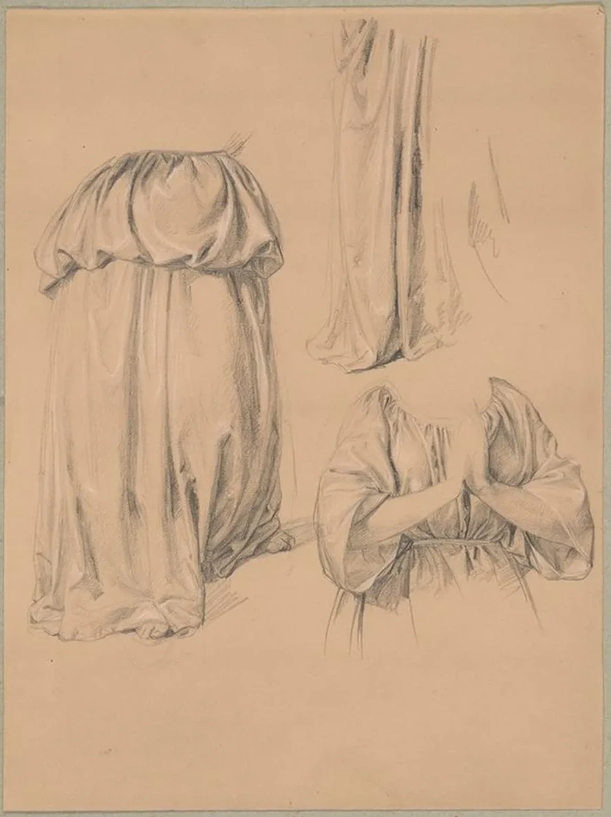 Drapery Study to the Figure of Our Lady of the Rosary