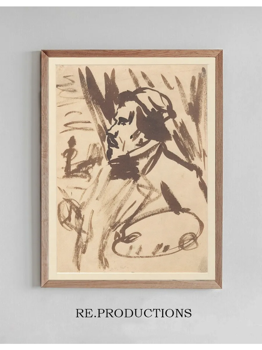 Drawing Acc. to Delacroix's Self - Portrait