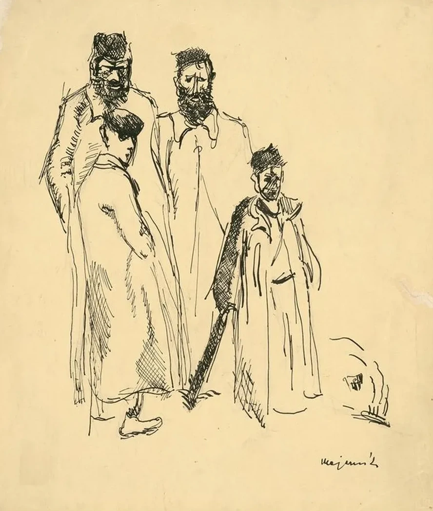 Drawing for the Short Story The Wise Men's Well from Selma Lagerl f