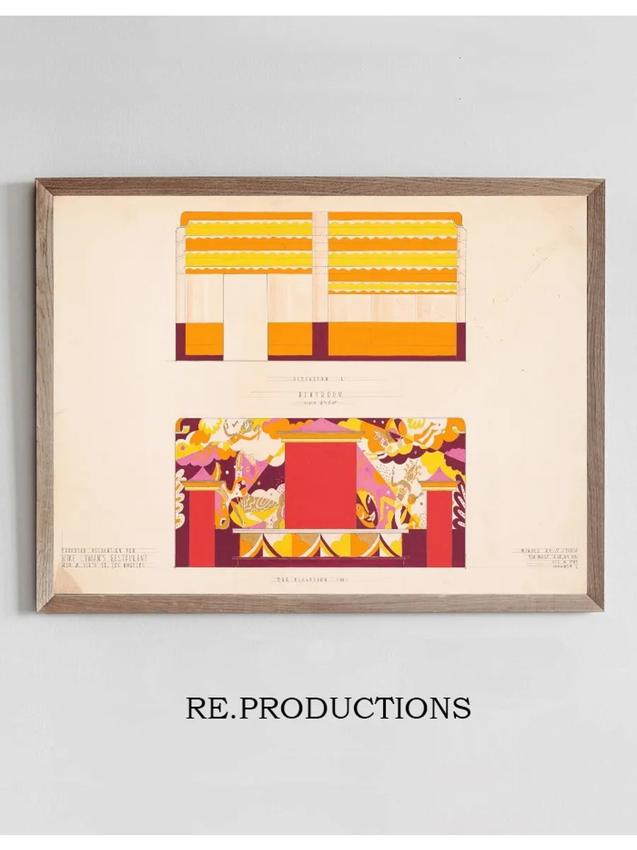 Drawings for proposed decorations of Mike Lyman's Restaurant, 424 W. Sixth St., Los Angeles, CA. Drawing 7, pl