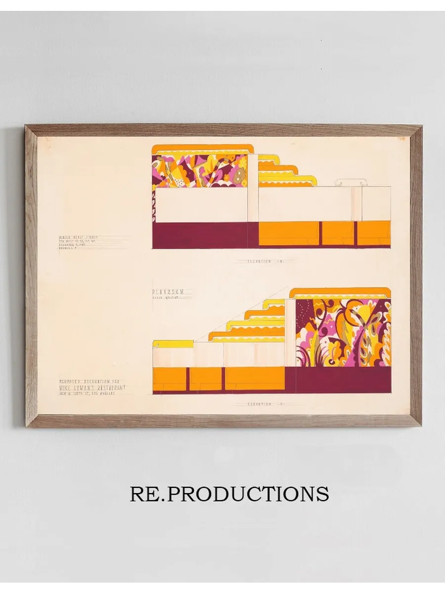 Drawings for proposed decorations of Mike Lyman's Restaurant, 424 W. Sixth St., Los Angeles, CA. Drawing 8, pl