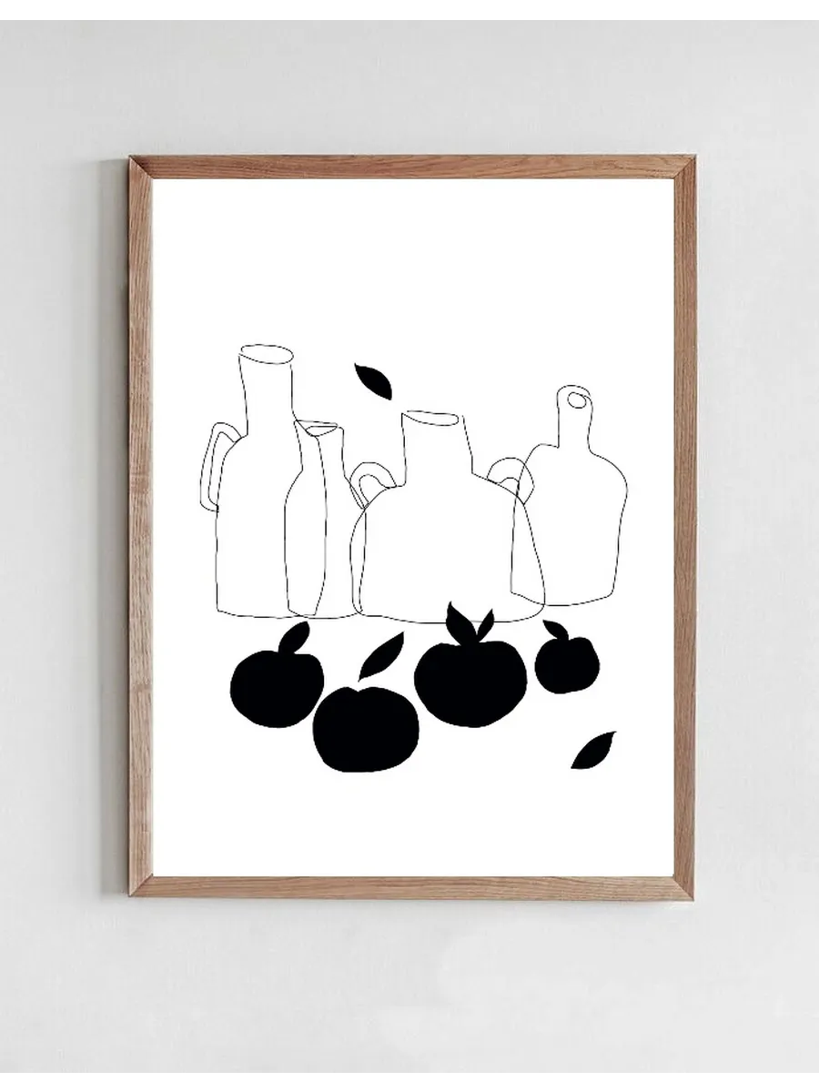 Drawn Vases & Apples