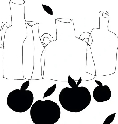 Drawn Vases & Apples