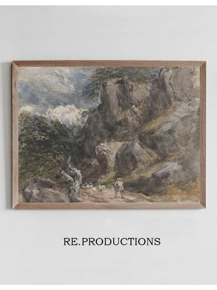 Driving Sheep in a Rocky Landscape
