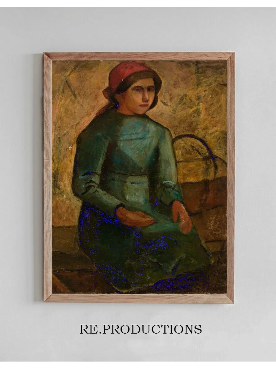 Dziewczyna W Zielonej Sukni Z Koszykiem
