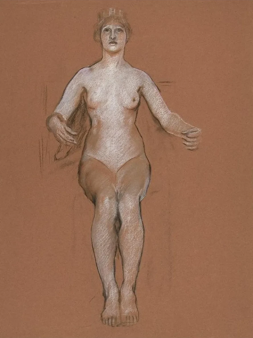 Early Study for Figure of Genius of State, in Apotheosis of Pennsylvania, Mural at the State Capitol Building