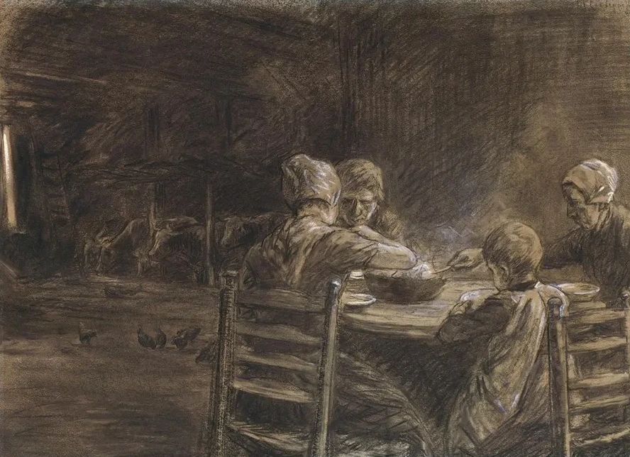 East Frisian Peasants Eating Supper