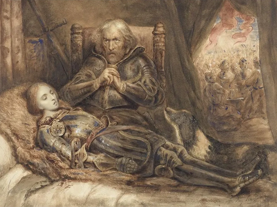 Eberhard von W Rttenberg Treurend Om Zijn Zoon
