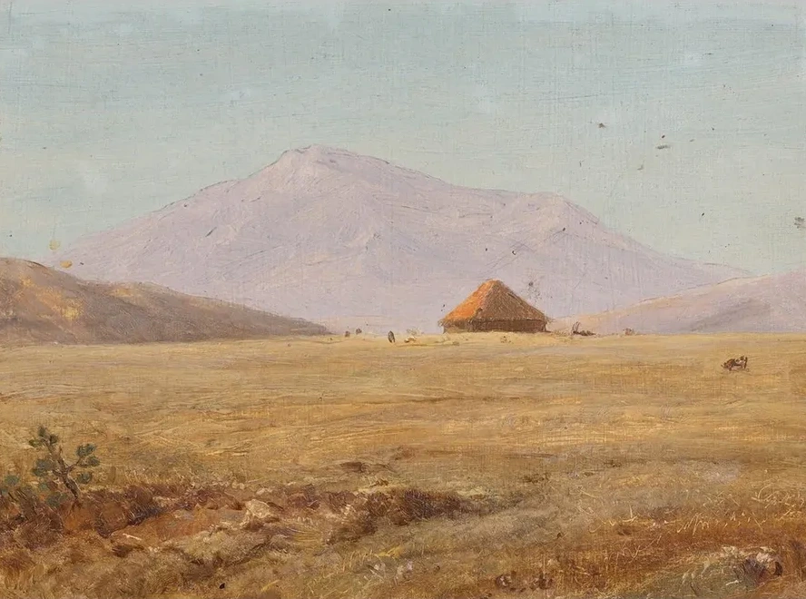 Ecuador, Mountain Plateau with Hut