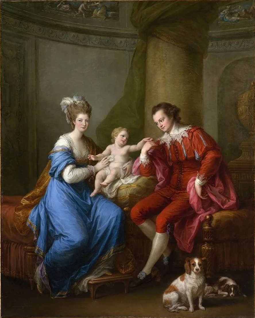 Edward Smith Stanley, Twelfth Earl of Derby, with His First Wife, Lady Elizabeth Hamilton and Their Son, Edwar