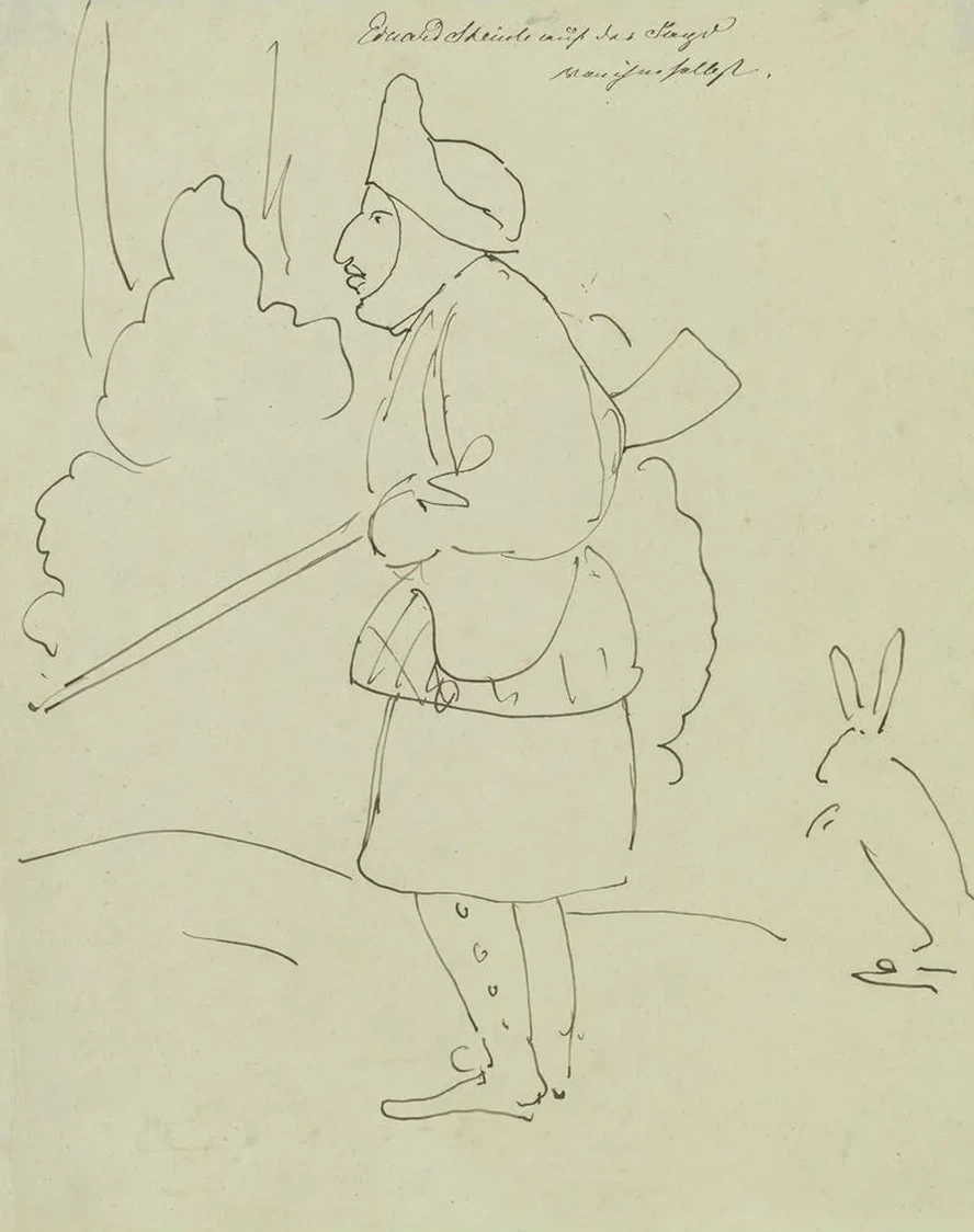 Edward Steinle auf der Jagd