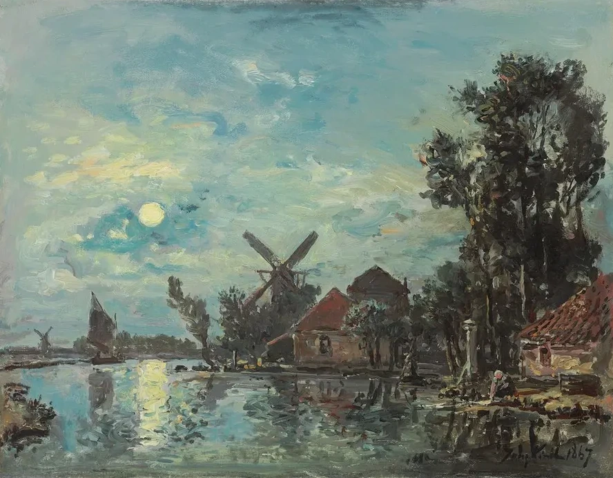 Effet de Lune Sur L Estuaire, Hollande