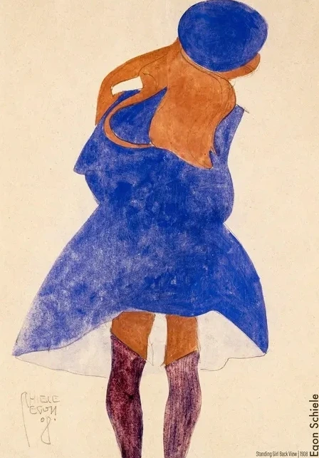 Egon Schiele Standing Girl