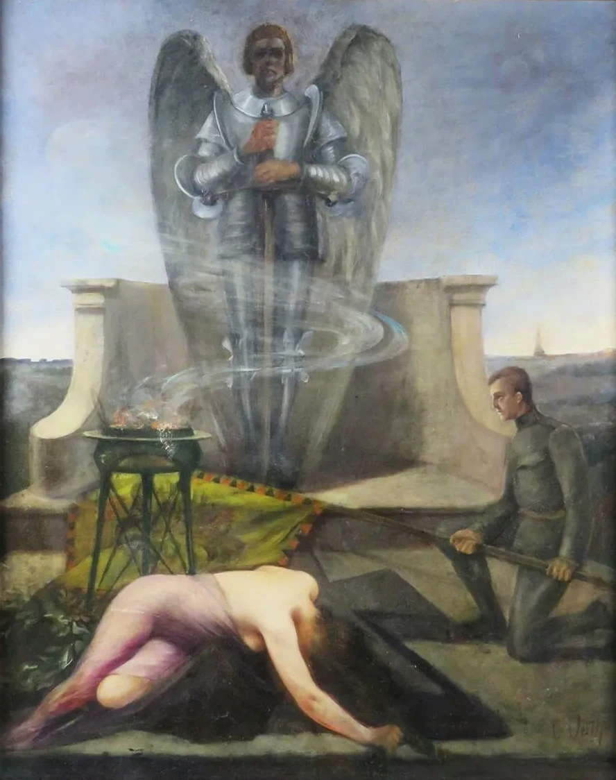 Ehrung an Einem Heldendenkmal