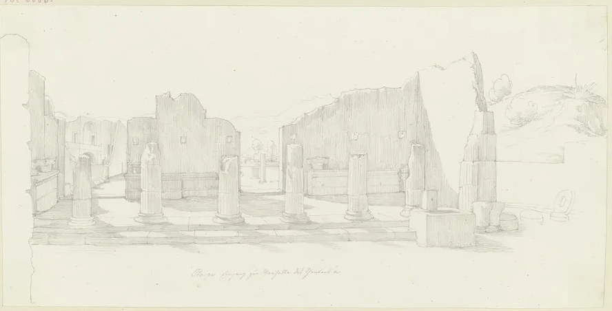Eingang Zur Vorhalle Des Theaters in Pompeji