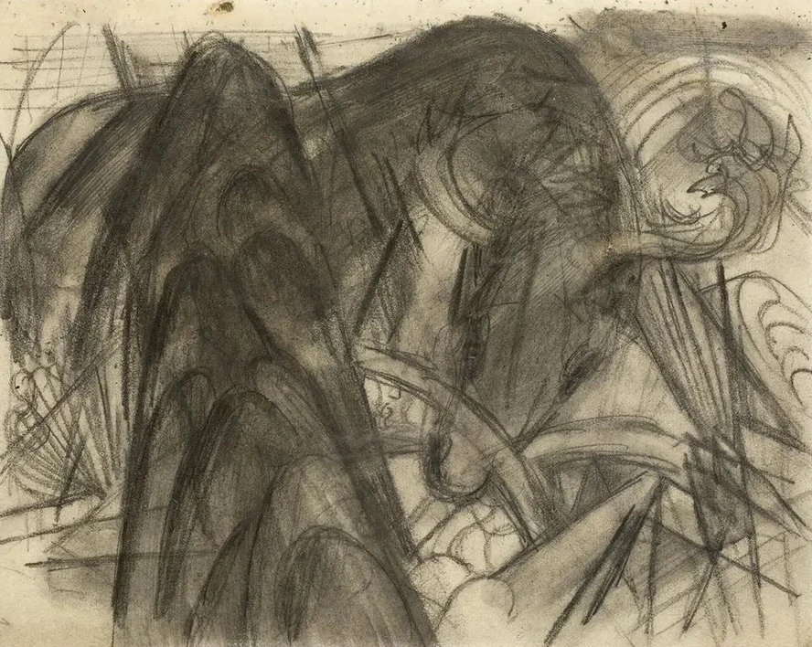Elch in Phantastischer Umgebung (hirsch in Landschaft)