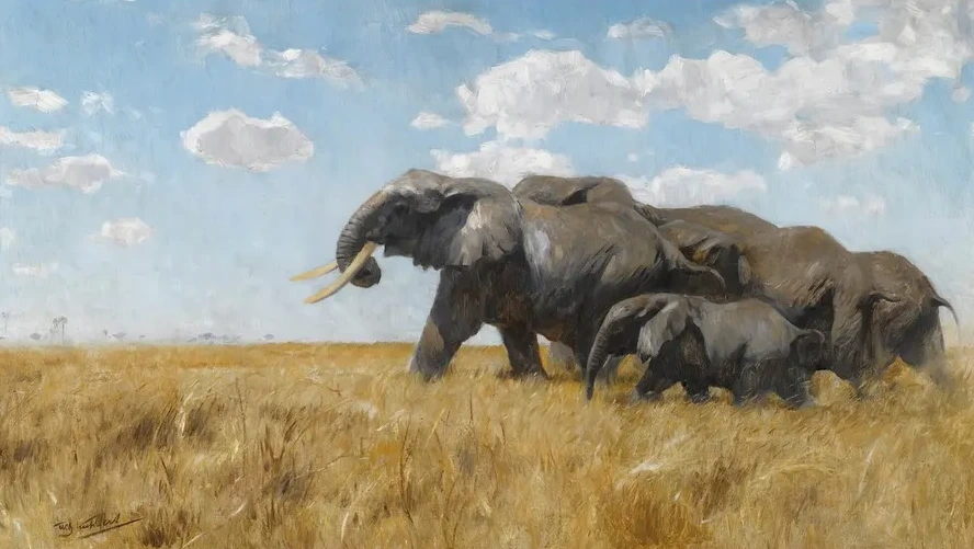 Elefanten Auf Der Wanderung (elephants on the Move)