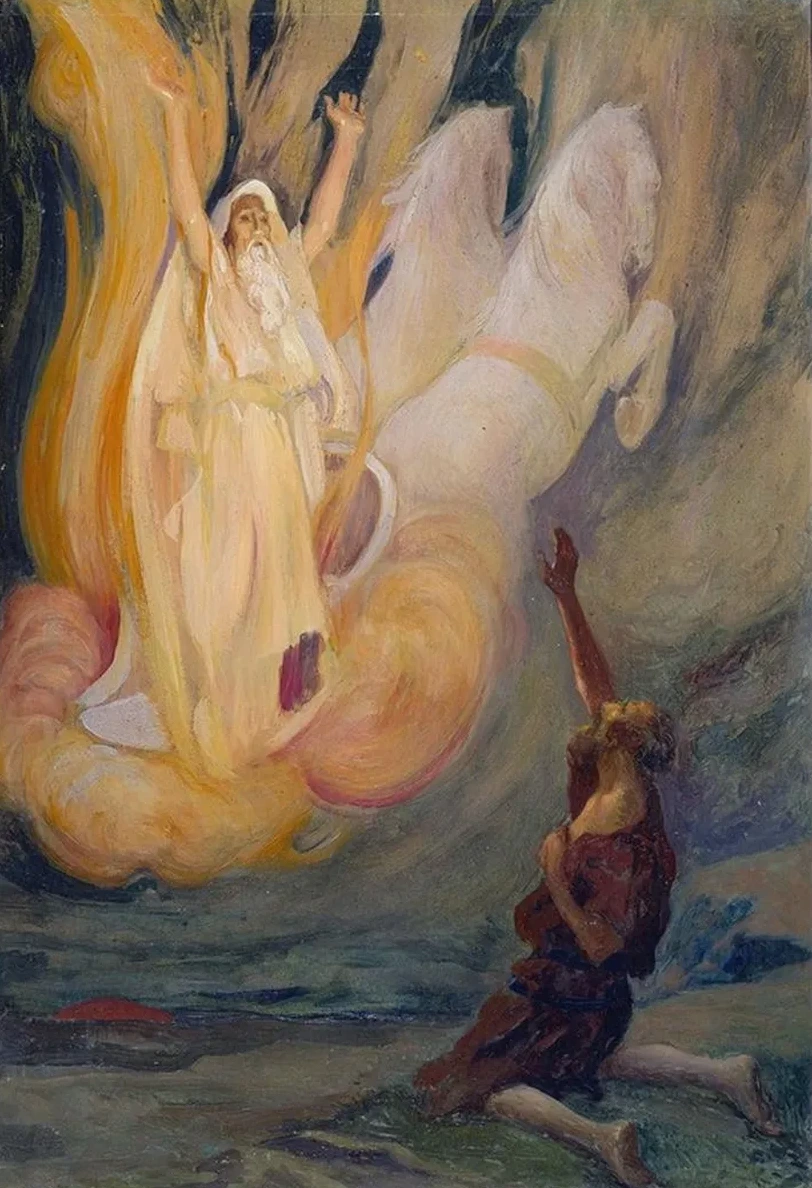 Elijah Ascends in a Chariot of Fire