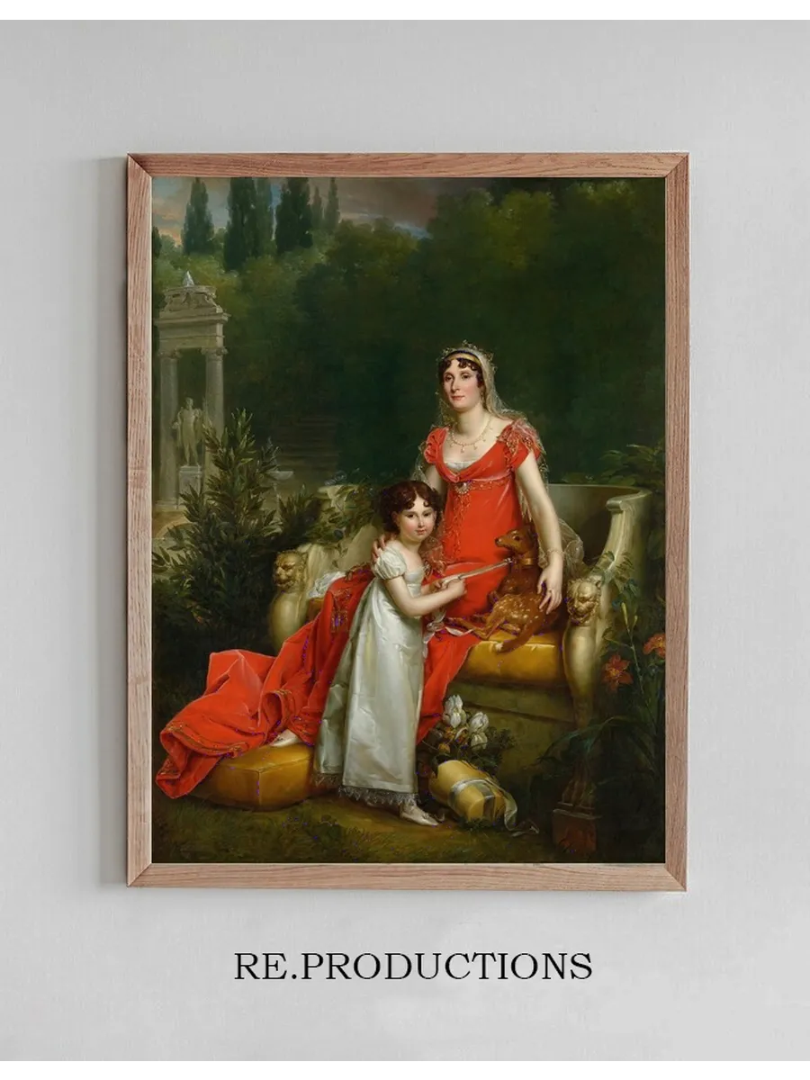 Elisa Bonaparte with Her Daughter Napoleona Baciocchi