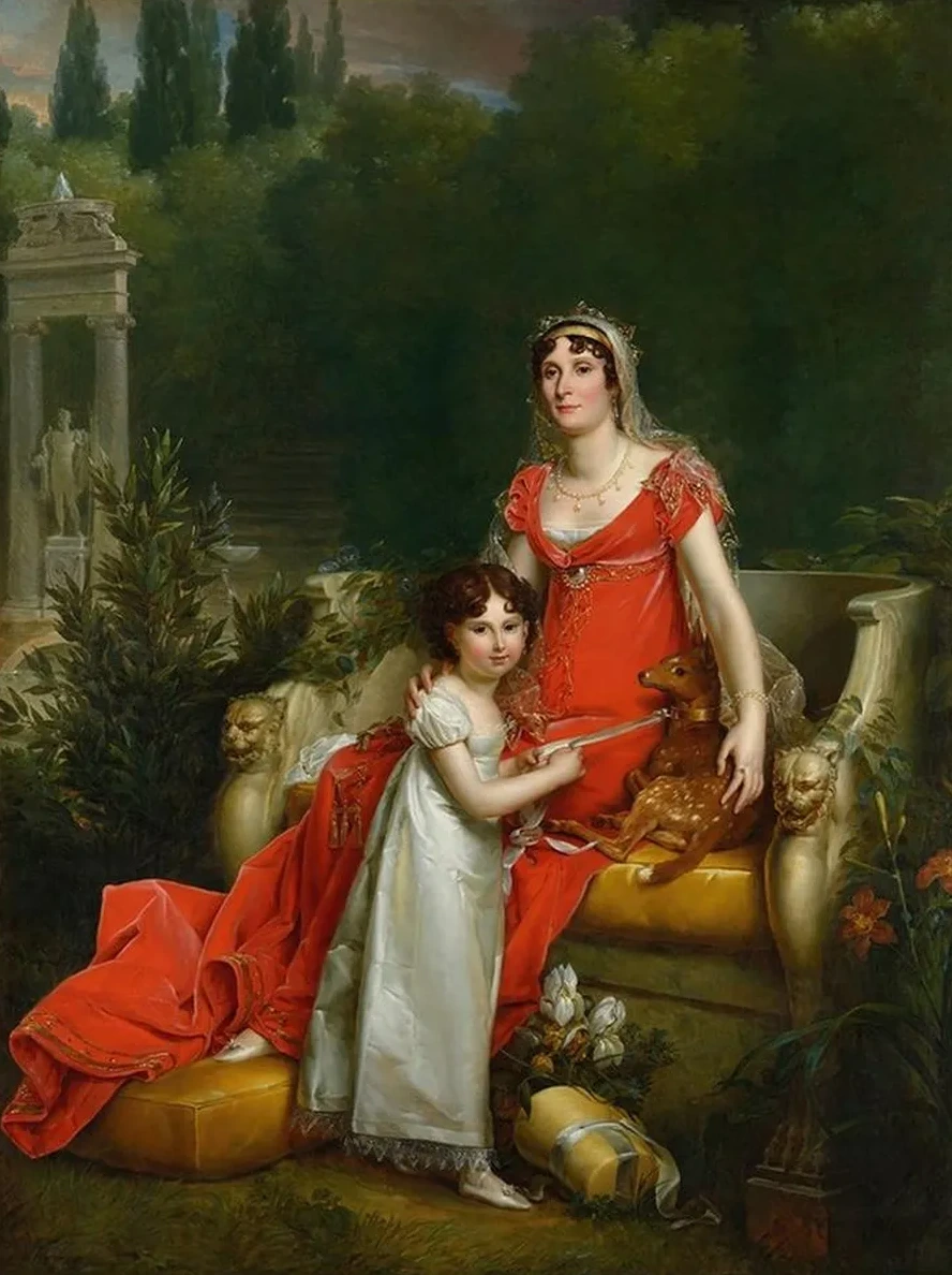 Elisa Bonaparte with Her Daughter Napoleona Baciocchi